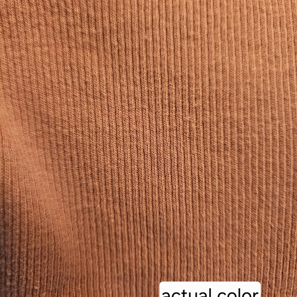 Soft Tan Kids Bodysuit with White Accents - Picture 4 of 4